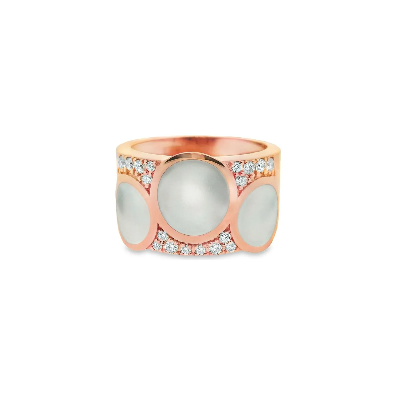 Clozeau Bague en or rose, résine et diamants Flash Sale