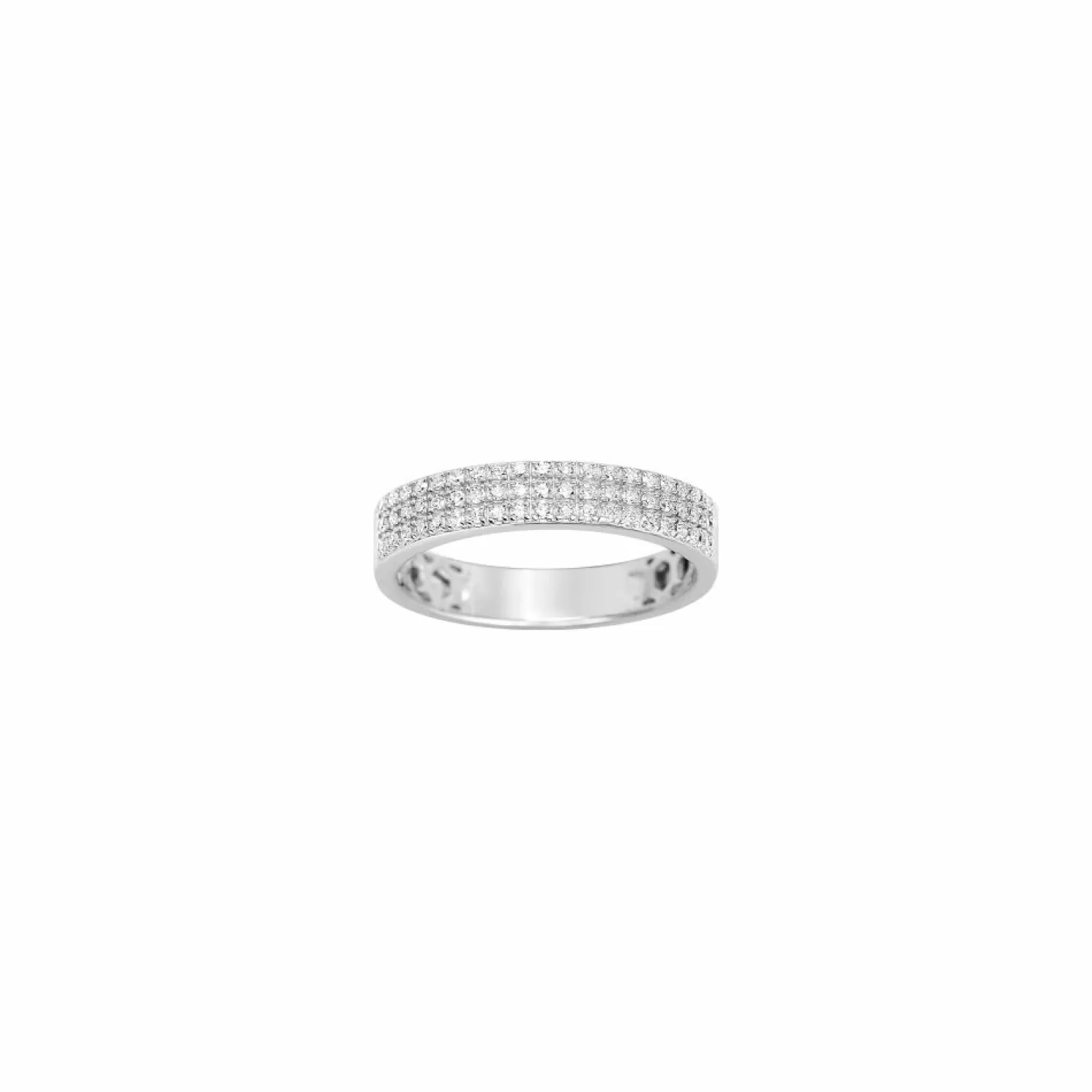 Rigal Bague en or blanc et diamants Discount