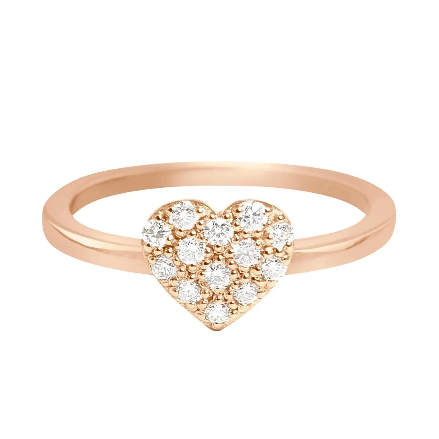 Gigi Clozeau Bague In Love Diamants, or rose Hot