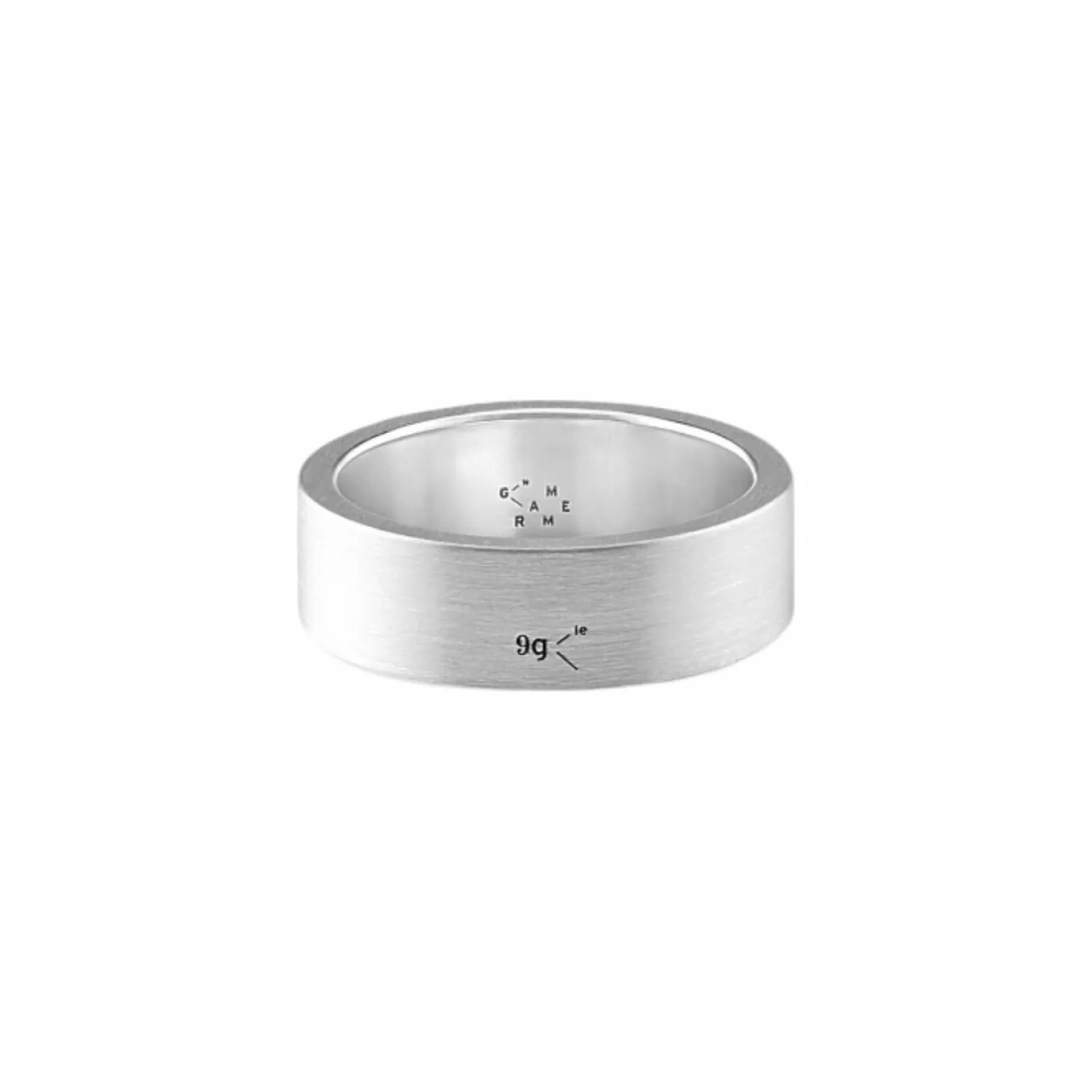 le gramme Bague Ruban en argent brossé, 9 grammes Best