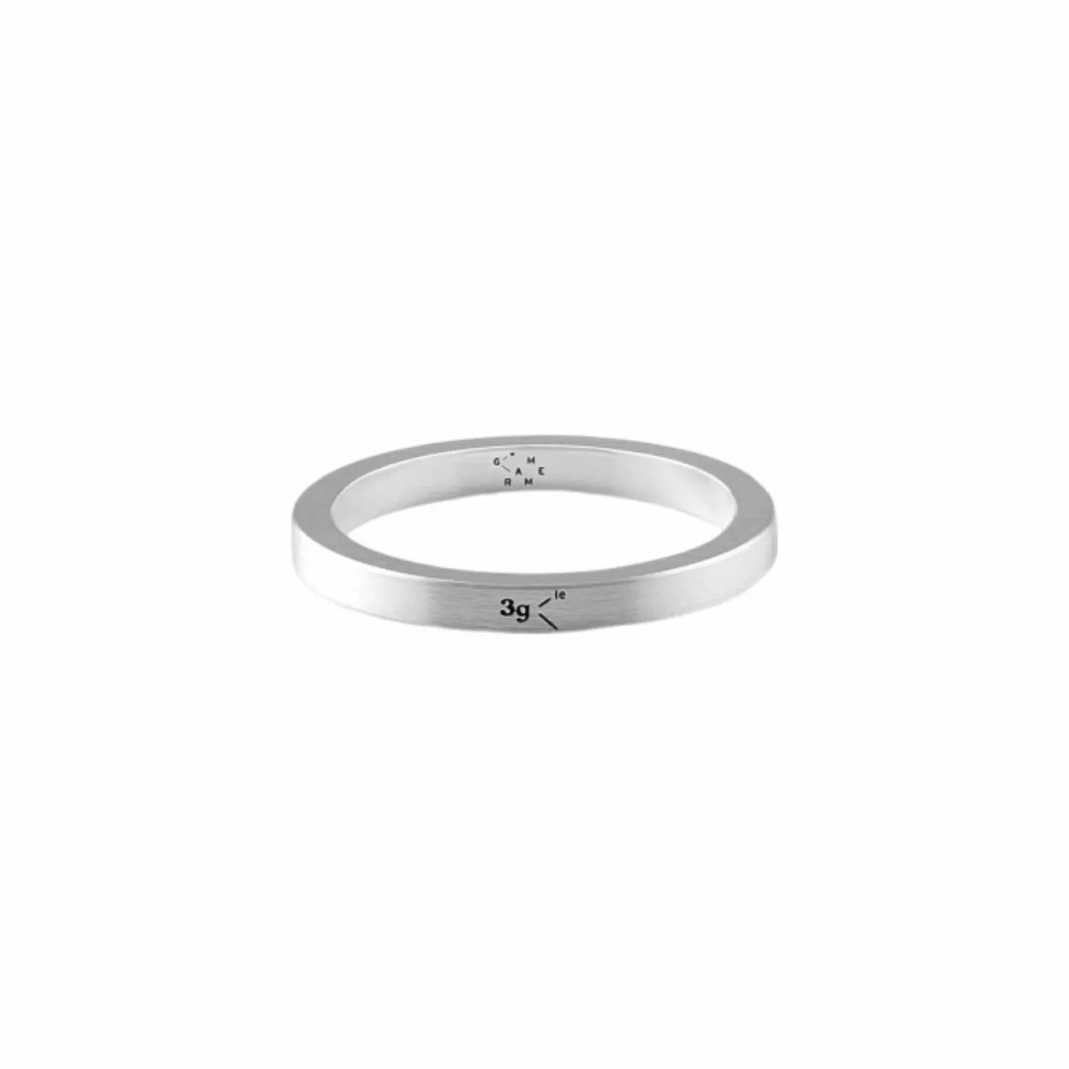 le gramme Bague Ruban en argent brossé, 3 grammes Online