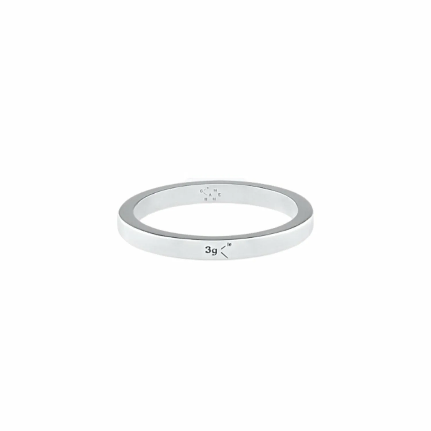 le gramme Bague Ruban en argent poli, 3 grammes Flash Sale