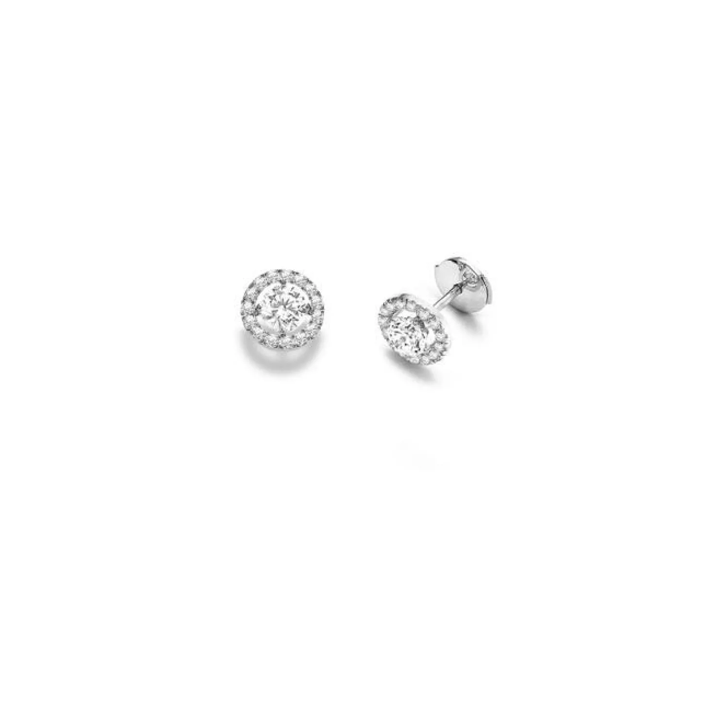 Rigal Boucles d'oreilles en or blanc et diamants Online