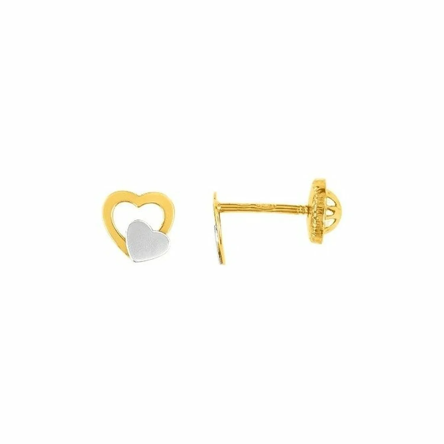 Rigal Boucles d'oreillles coeur en or jaune Best Sale