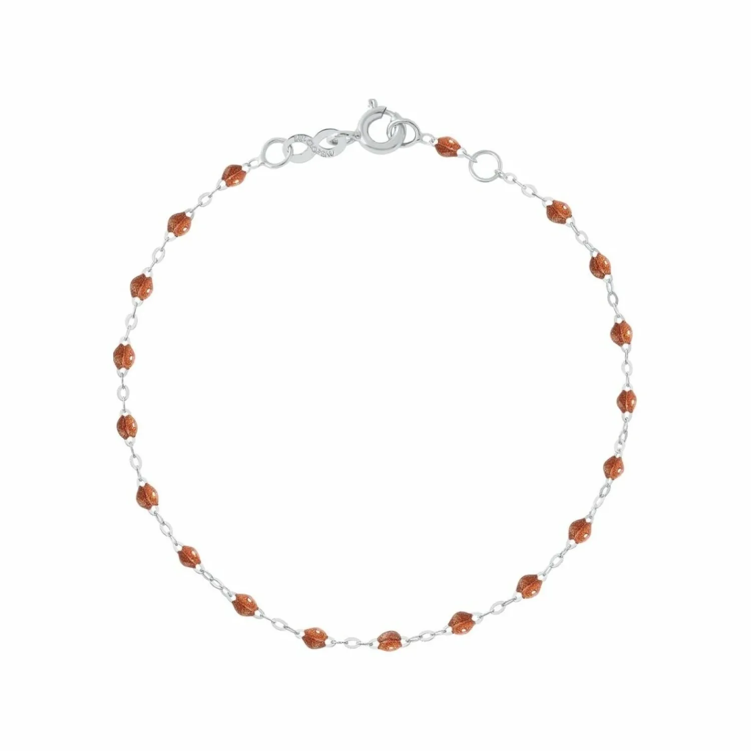 Gigi Clozeau Bracelet Classique en or blanc et résine fauve, 17cm Sale