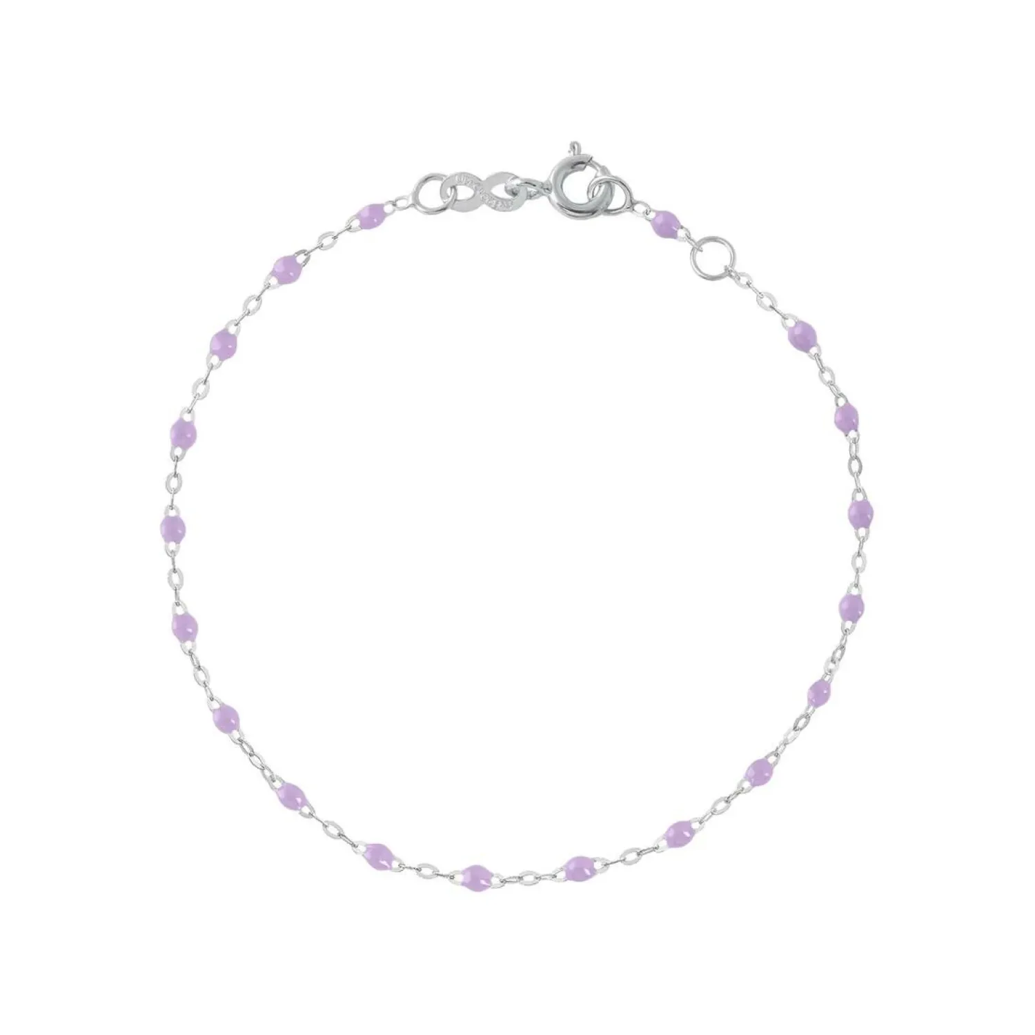 Gigi Clozeau Bracelet Classique en or blanc et résine parme, 17cm Fashion