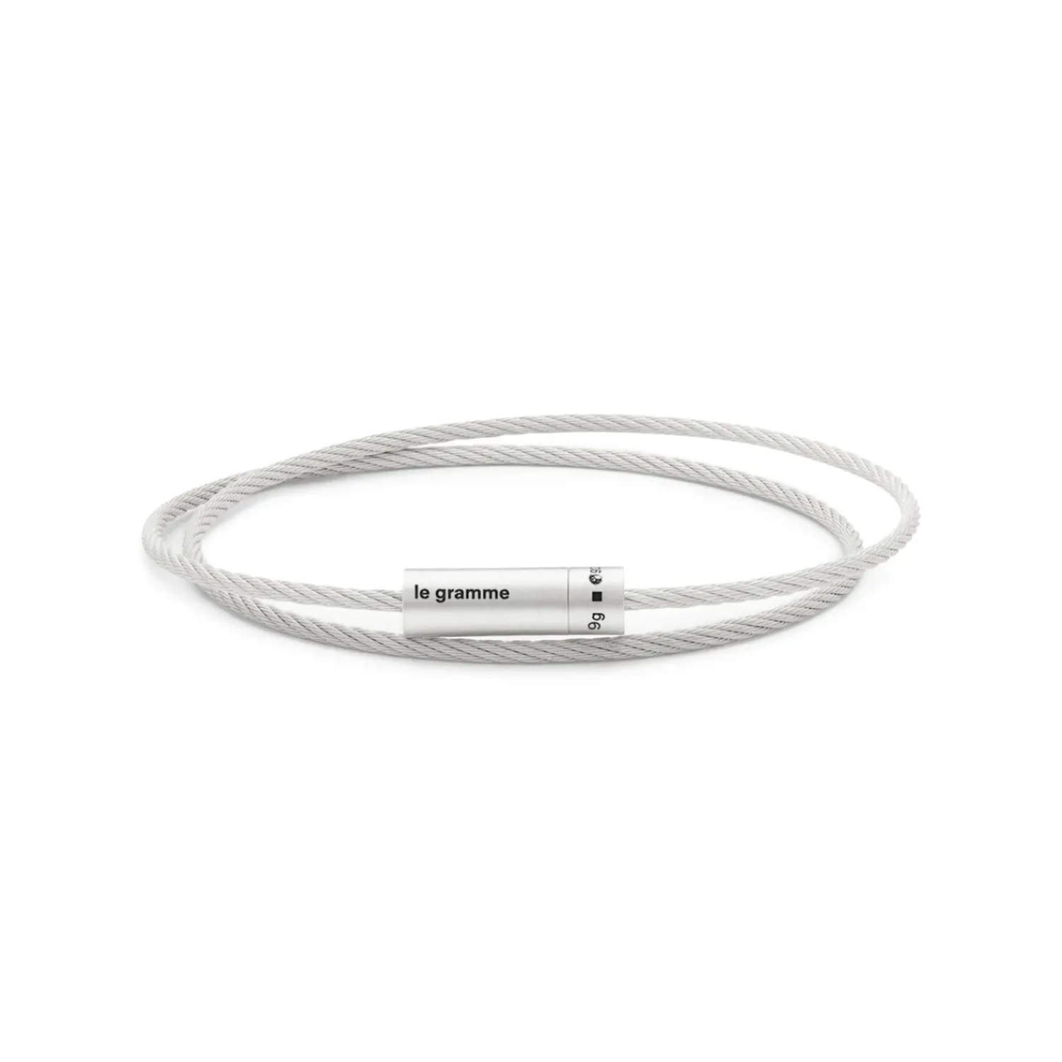 le gramme Bracelet Câble en argent brossé, 9 grammes New