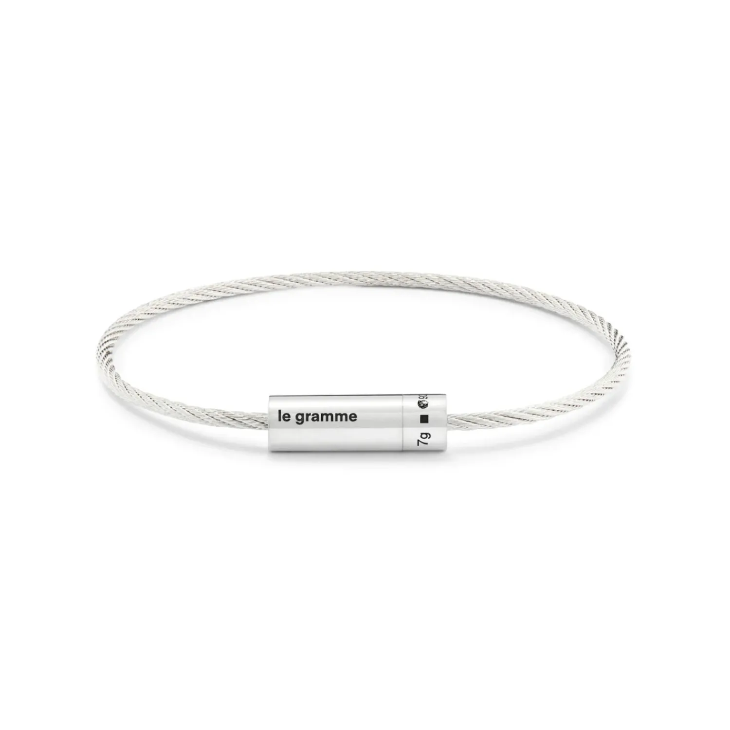 le gramme Bracelet Câble en argent poli, 7 grammes Discount