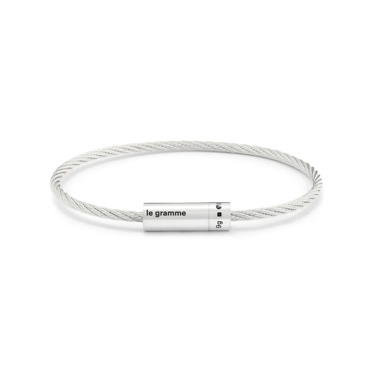 le gramme Bracelet Câble en argent poli, 9 grammes Online