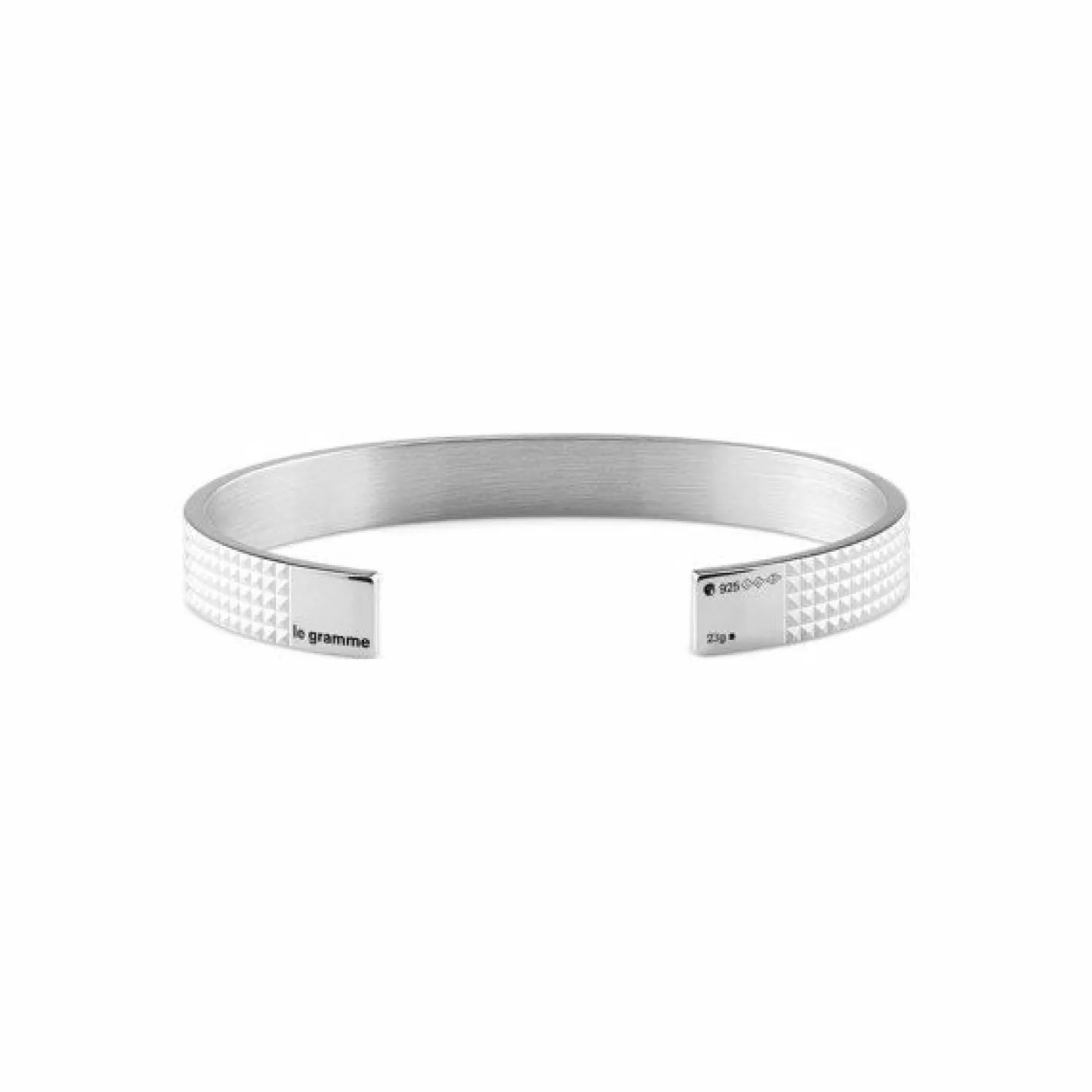 le gramme Bracelet Ruban en argent poli, 23 grammes Discount