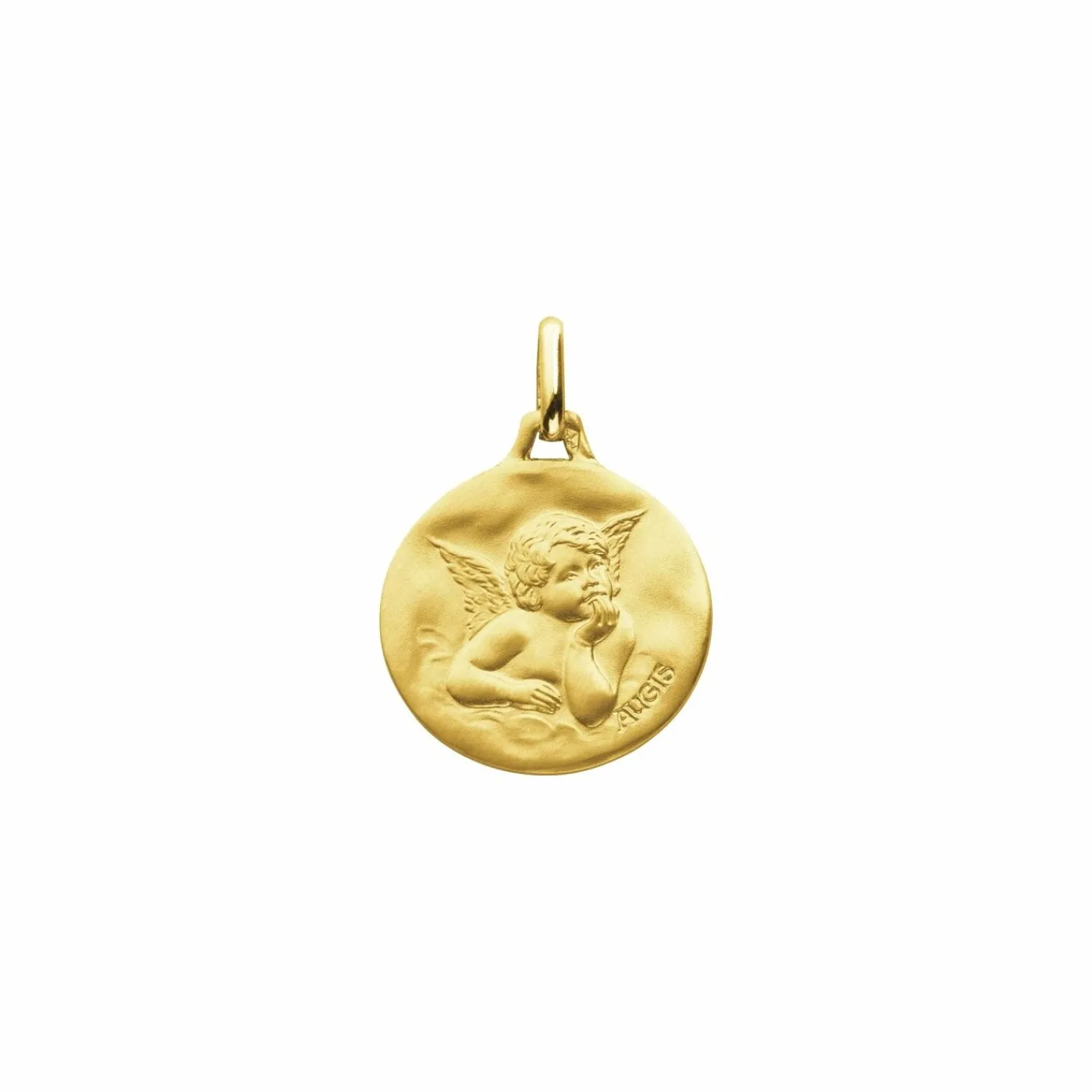 Augis Médaille Ange Raphaël en or jaune, 18mm Cheap