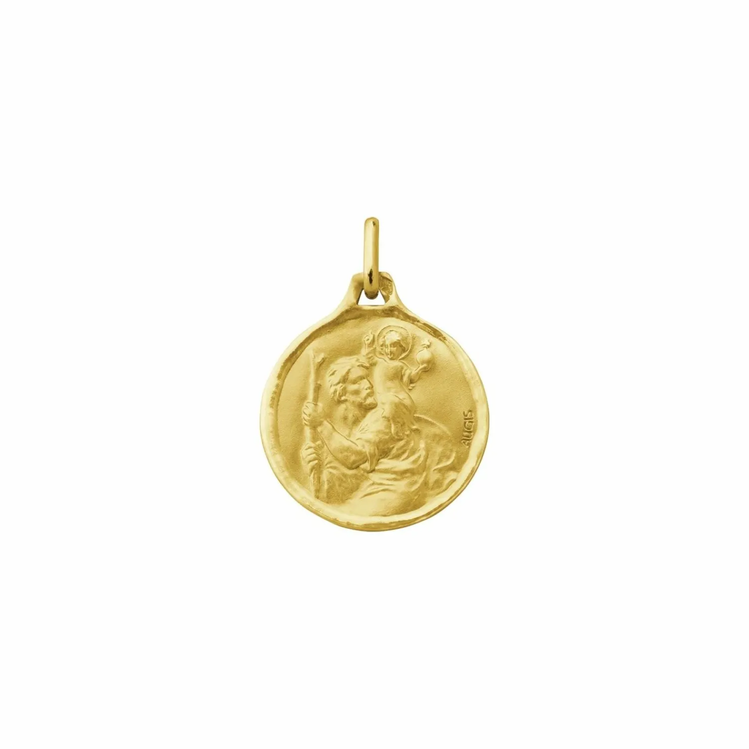 Augis Médaille St Christophe en or jaune, 16mm Shop