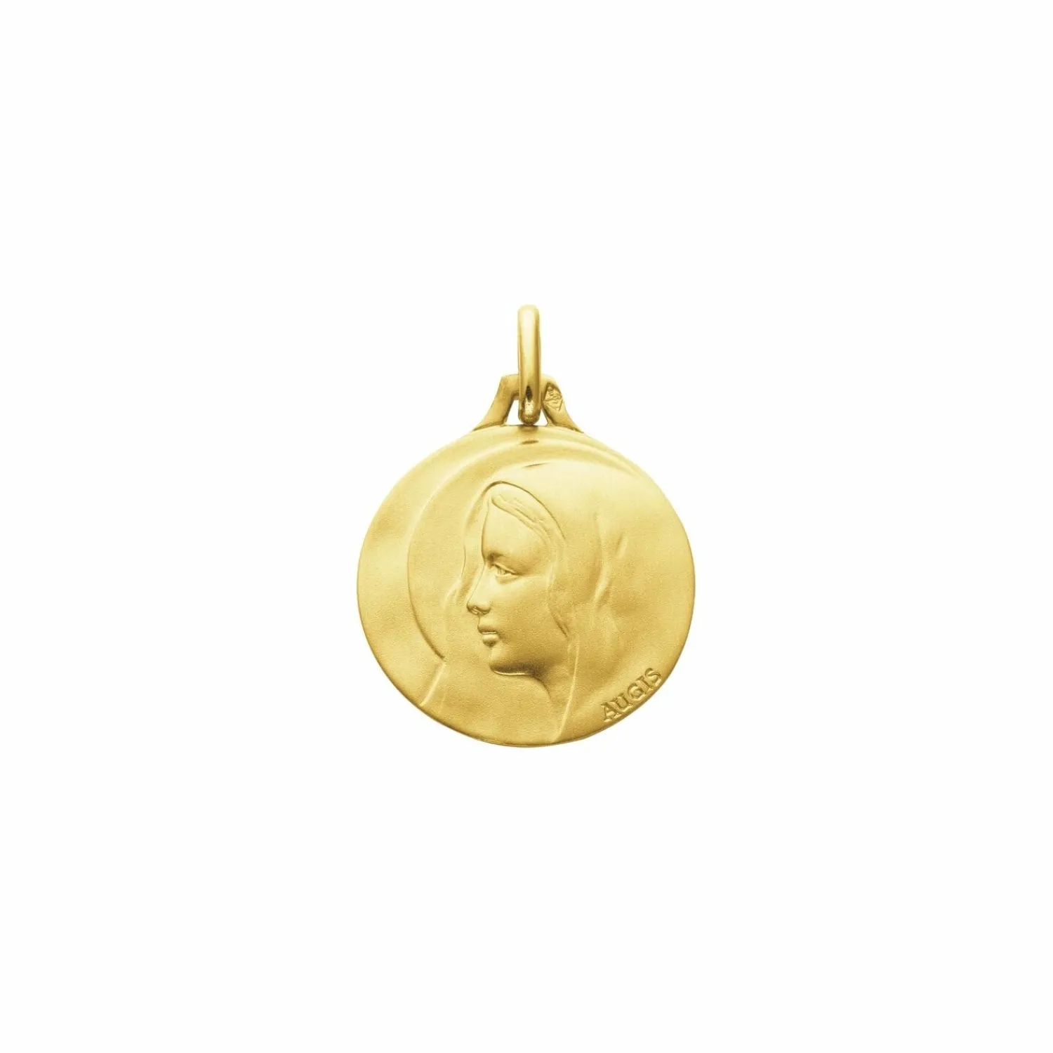 Augis Médaille Vierge ronde en or jaune, 18mm Outlet