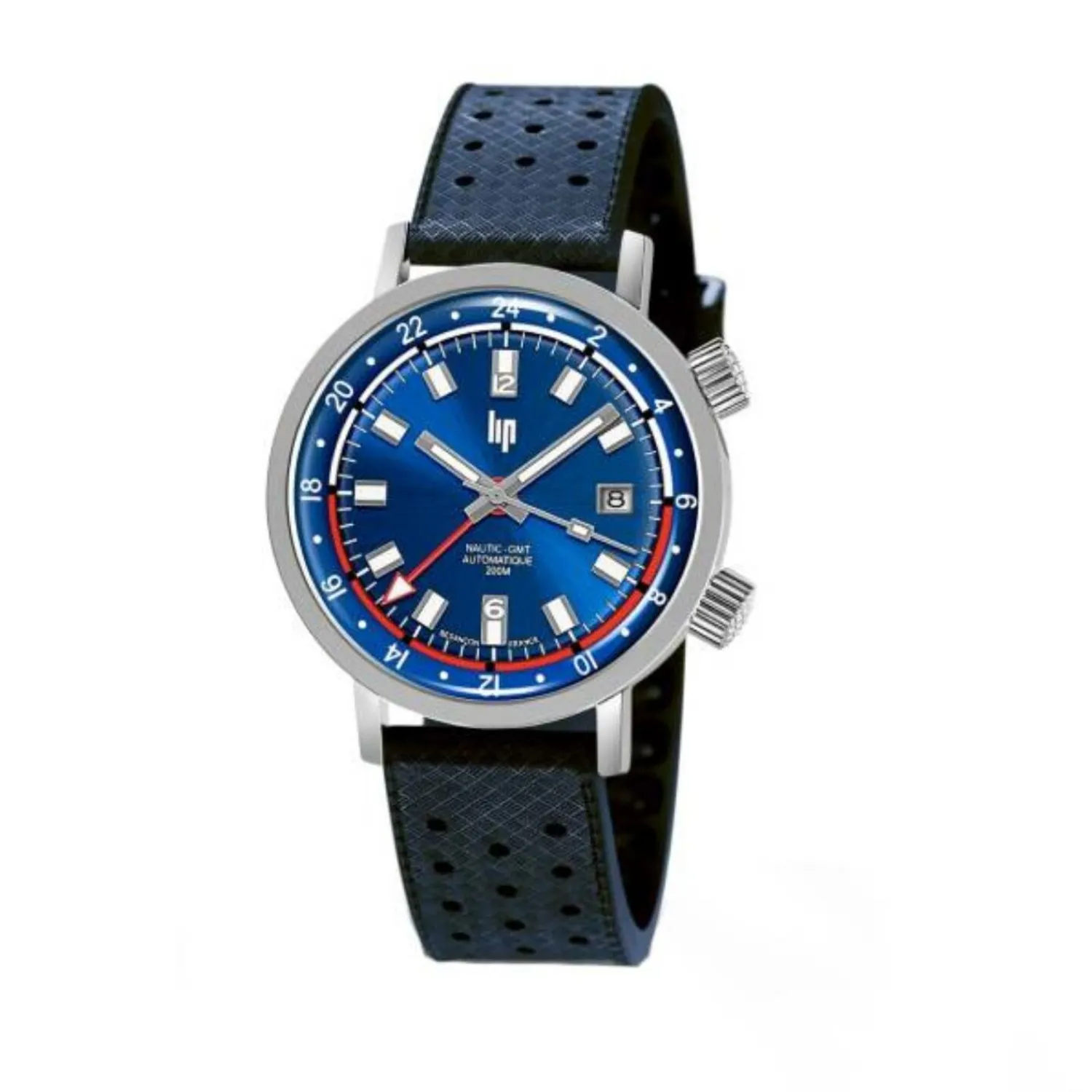 Lip Montre Nautic GMT Auto bleue Shop