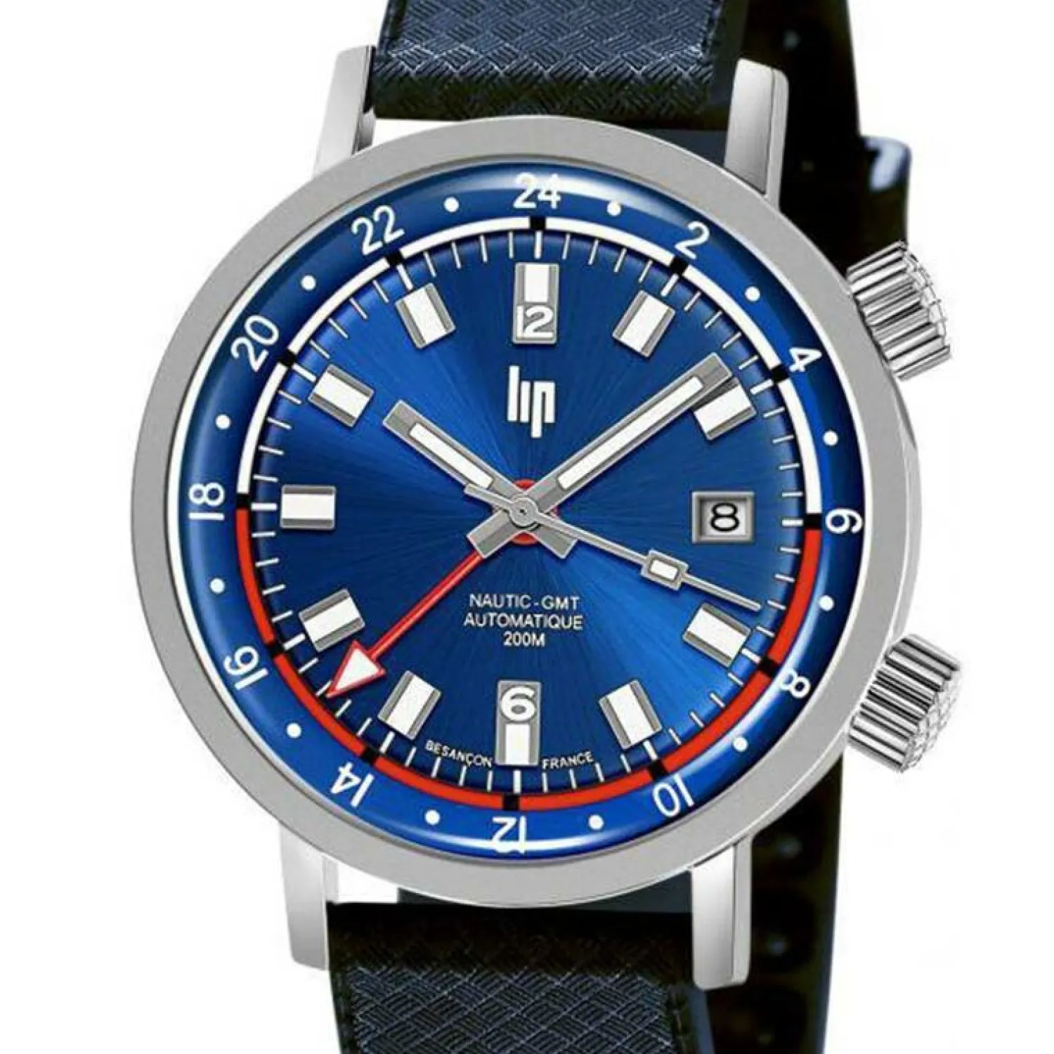 Lip Montre Nautic GMT Auto bleue Shop