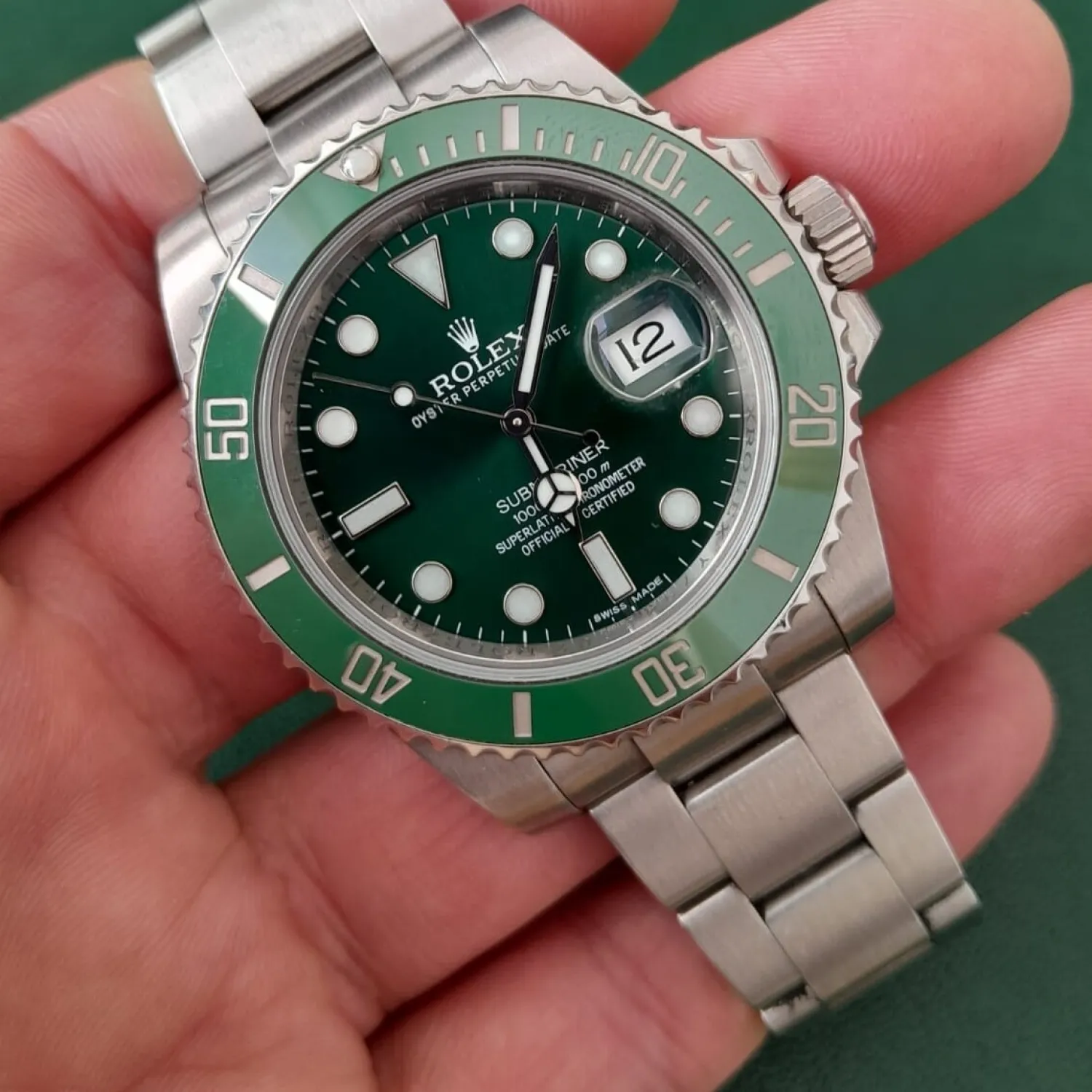 ROLEX - occasion Montre Rolex Submariner Date lunette verte New