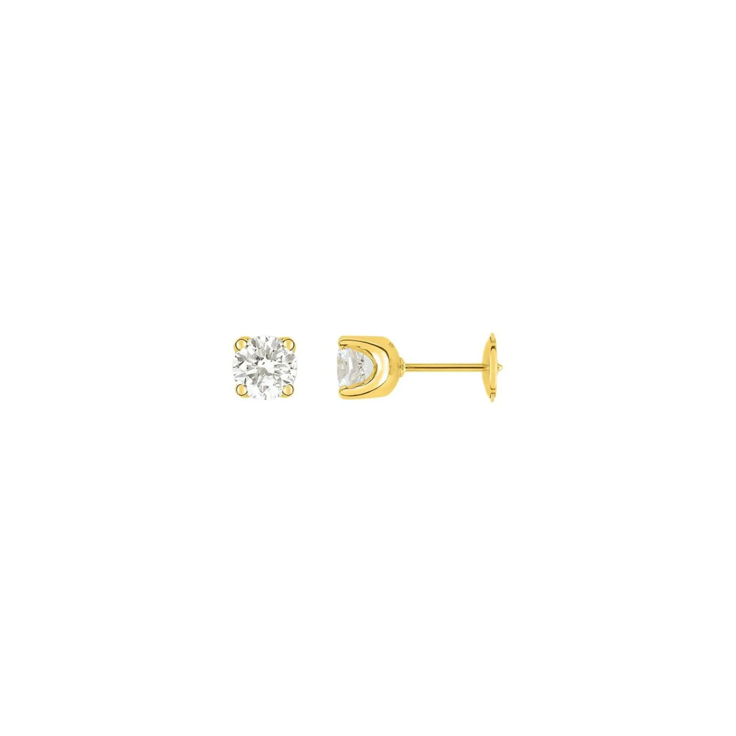 Rigal Puces d'oreilles en or jaune et diamants Flash Sale