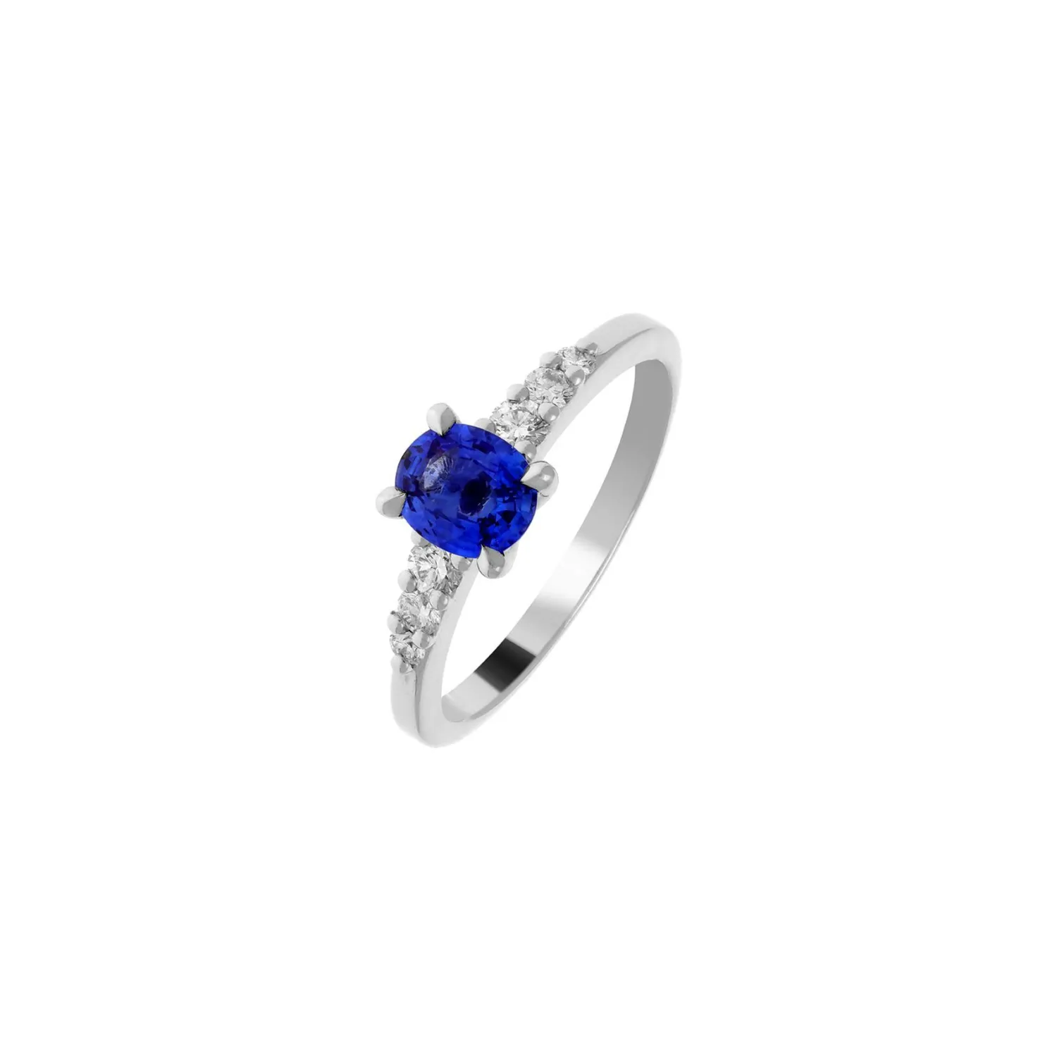 Rigal Solitaire Absolu en or blanc, saphir et diamants Cheap