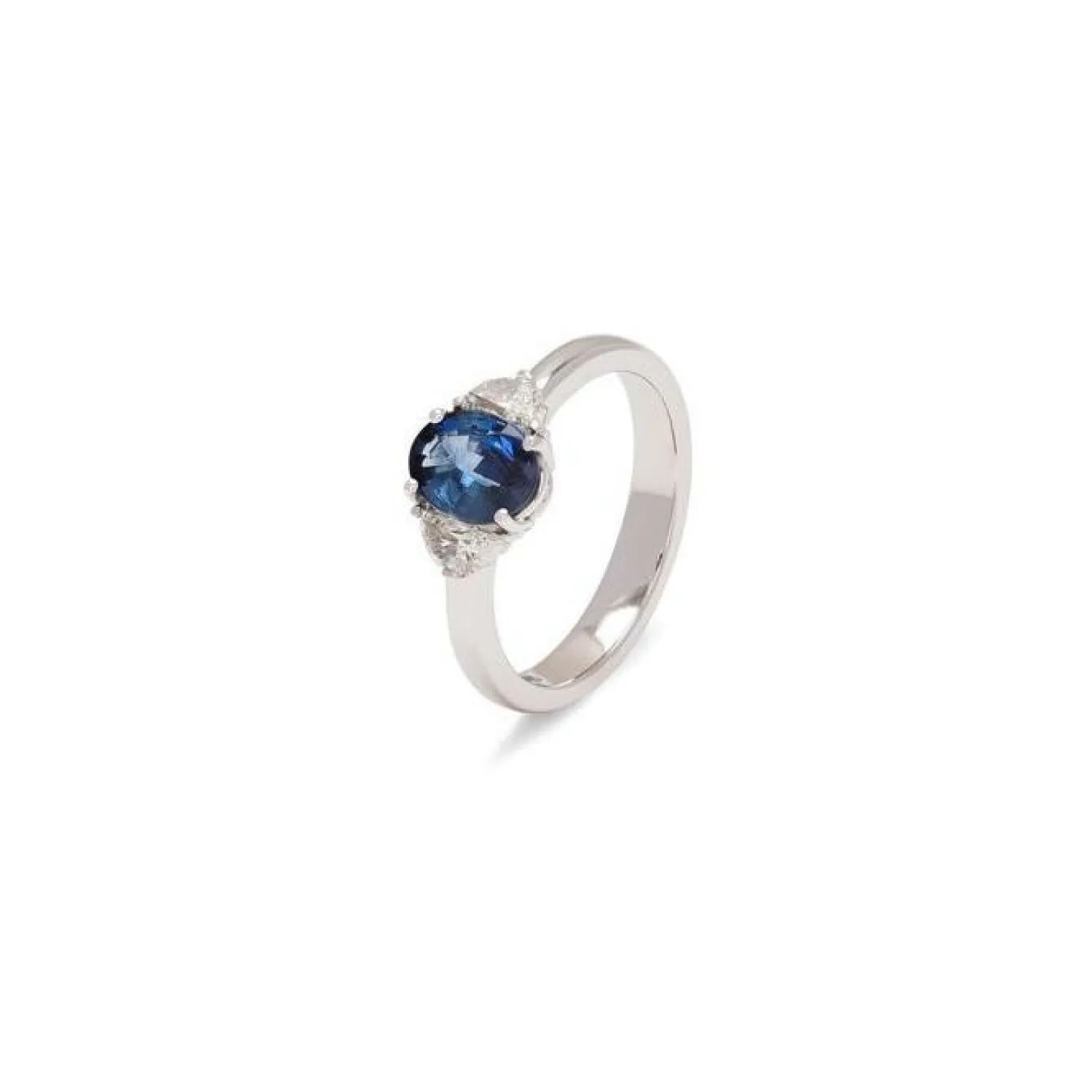 C&C Gioielli Solitaire en or blanc, saphir et diamants Store